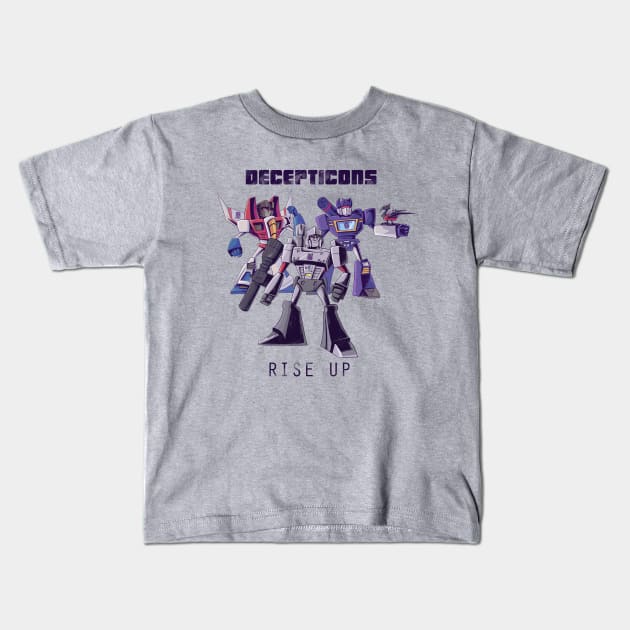Decepticons: Rise Up Kids T-Shirt by glitzbot